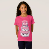 Cute Kitty Cat Cake T-shirt (Voorkant volledig)