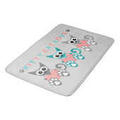 Cute Kitty Cat Custom Large Bath Mat (Gekanteld)