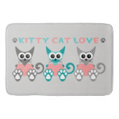 Cute Kitty Cat Custom Large Bath Mat (Voorkant)