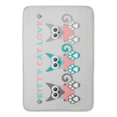Cute Kitty Cat Custom Large Bath Mat (Voorkant Verticaal)