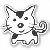 CUTE KITTY CAT Custom Stickers (Voorkant)