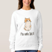 Cute Kitty Cat Design Sweatshirt voor kattendame (Voorkant)