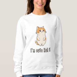 Cute Kitty Cat Design Sweatshirt voor kattendame