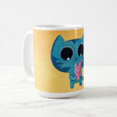 Cute Kitty Cat en Pig Koffiemok (Voorkant links)