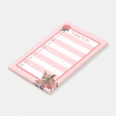 Cute Kitty Cat en Rozen Post-it® Notes (Schuin)