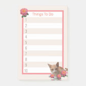 Cute Kitty Cat en Rozen Post-it® Notes (Voorkant)