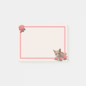 Cute Kitty Cat en Rozen Post-it® Notes (Voorkant)