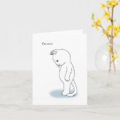 Cute Kitty Cat, excuses alsjeblieft, vergeef me Kaart (Gele Bloem)