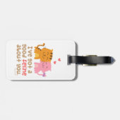 Cute Kitty Cat Feline Love Confession Pun Humor Bagagelabel (Achterkant horizontaal)