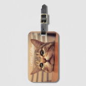 Cute Kitty Cat - Gepersonaliseerd Bagagelabel (Voorkant (verticaal))