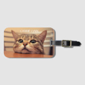 Cute Kitty Cat - Gepersonaliseerd Bagagelabel (Voorkant (horizontaal))