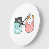 Cute Kitty Cat Grote Klok (Hoek)