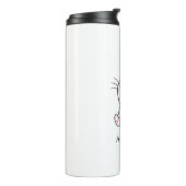 Cute Kitty Cat & Heart Thermal Tumbler Thermosbeker (Gedraaid links)
