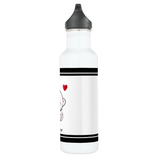 Cute Kitty Cat & Heart Waterfles (Rechts)