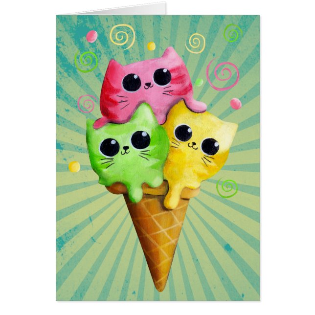 Cute Kitty Cat Ice Cream (Voorkant)