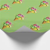 Cute Kitty Cat Ice Cream Cadeaupapier (Hoek)