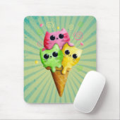 Cute Kitty Cat Ice Cream Muismat (Met muis)