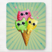Cute Kitty Cat Ice Cream Muismat (Voorkant)