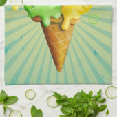 Cute Kitty Cat Ice Cream Theedoek (Gevouwen)