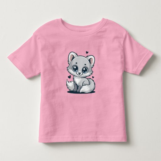 Cute Kitty Cat Illustration -Minimalistic Kinder Shirts (Voorkant)