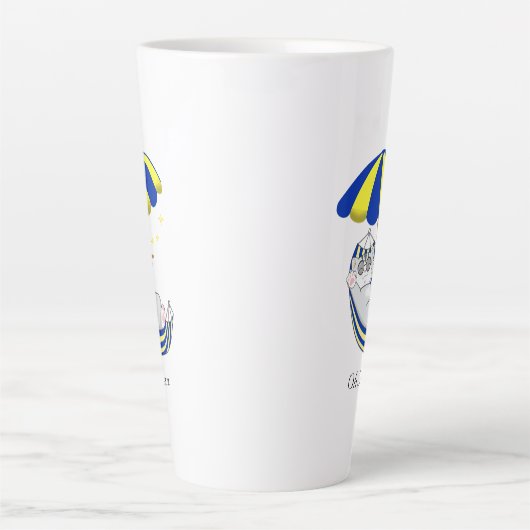 Cute Kitty Cat in Hammock Two-Tone Coffee Mok (Voorkant)