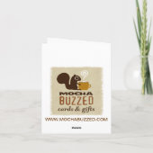 Cute Kitty Cat & Little Red Birds White Kerstmis Feestdagen Kaart (Achterkant)