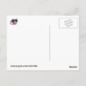 Cute Kitty Cat met Little Green Monster Briefkaart (Achterkant)