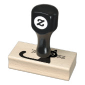 Cute Kitty Cat met Long Whiskers en Long Tail Rubberstempel (Stempel)