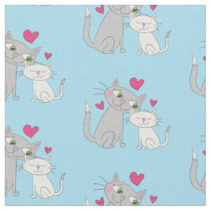 Cute Kitty Cat Nursery Decor Fabric Stof