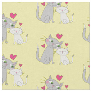 Cute Kitty Cat Nursery Decor Fabric Stof