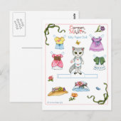 Cute Kitty Cat Paper Briefkaart (Voorkant / Achterkant)