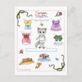 Cute Kitty Cat Paper Briefkaart (Voorkant)