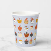 Cute Kitty Cat Papieren Bekers (Achterkant)
