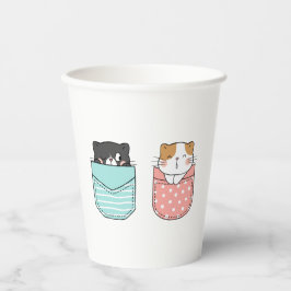 Cute Kitty Cat Papieren Bekers
