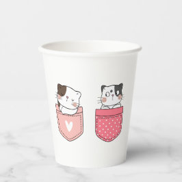 Cute Kitty Cat Papieren Bekers