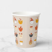 Cute Kitty Cat Papieren Bekers (Rechts)