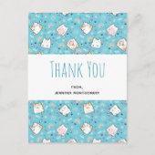 Cute Kitty Cat Pattern Fantastisch Hartelijk dank Briefkaart (Voorkant)