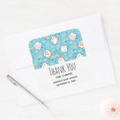 Cute Kitty Cat Pattern Whimsical Baby shower Vierkante Sticker (Envelop)