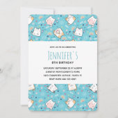 Cute Kitty Cat Pattern Whimsical Dag Kaart (Voorkant)