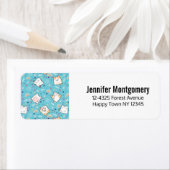 Cute Kitty Cat Pattern Whimsical Etiket (Insitu)