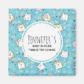 Cute Kitty Cat Pattern Whimsical Event Magneet (Voorkant)