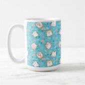 Cute Kitty Cat Pattern Whimsical Koffiemok (Links)