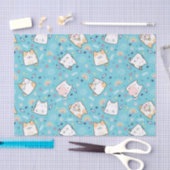 Cute Kitty Cat Pattern Whimsical Tissuepapier (Craft)