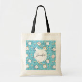 Cute Kitty Cat Pattern Whimsical Tote Bag (Voorkant)