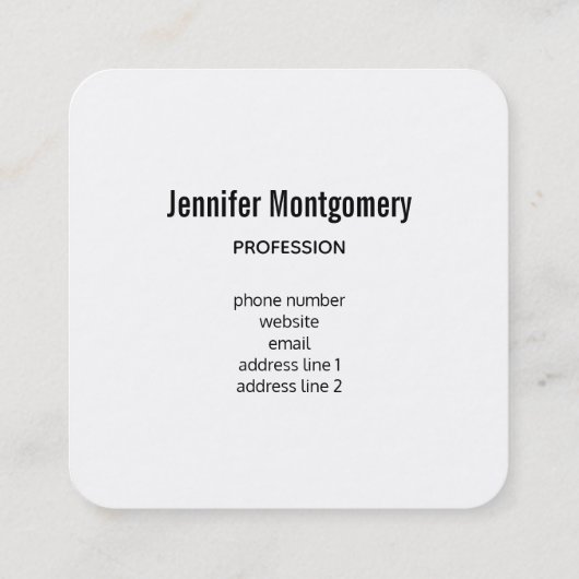 Cute Kitty Cat Pattern Whimsical Vierkante Visitekaartje (Achterkant)