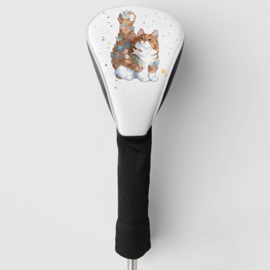 Cute Kitty Cat Pet Animal Golfheadcover (Voorkant)