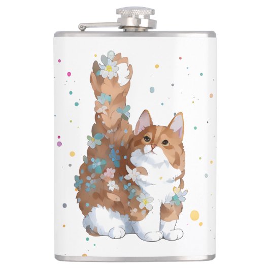 Cute Kitty Cat Pet Animal Heupfles (Voorkant)