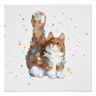 Cute Kitty Cat Pet Animal Perfect Poster