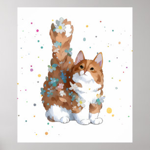 Cute Kitty Cat Pet Animal Poster