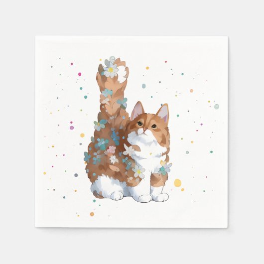 Cute Kitty Cat Pet Animal Servet (Voorkant)